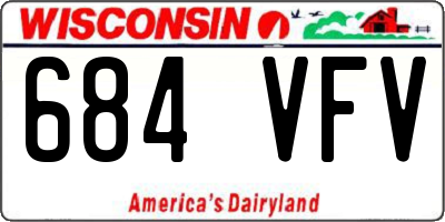 WI license plate 684VFV