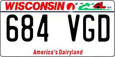 WI license plate 684VGD