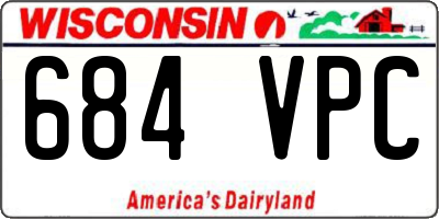WI license plate 684VPC