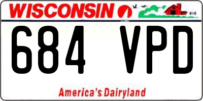 WI license plate 684VPD