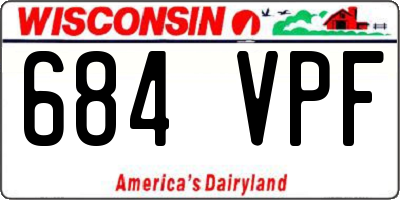 WI license plate 684VPF