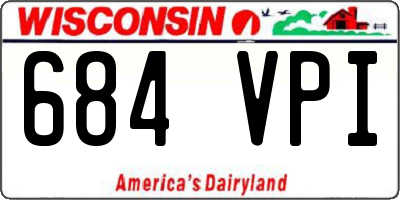 WI license plate 684VPI