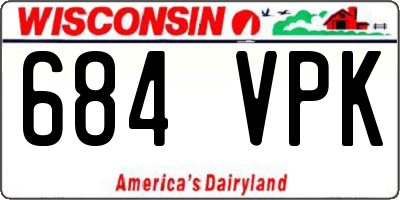 WI license plate 684VPK