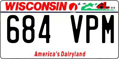 WI license plate 684VPM
