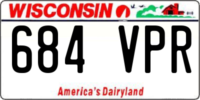 WI license plate 684VPR