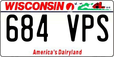 WI license plate 684VPS