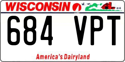 WI license plate 684VPT