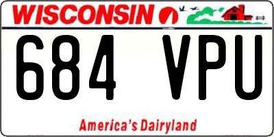 WI license plate 684VPU