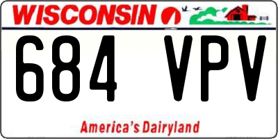 WI license plate 684VPV
