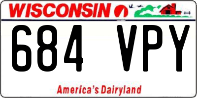 WI license plate 684VPY