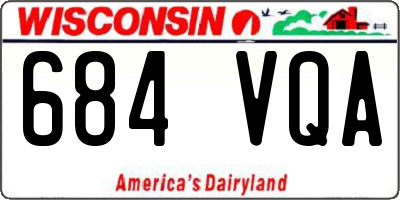 WI license plate 684VQA