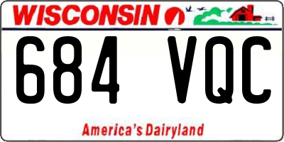 WI license plate 684VQC