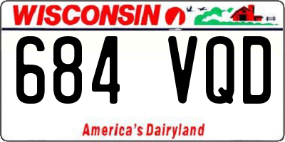 WI license plate 684VQD