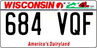WI license plate 684VQF