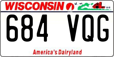 WI license plate 684VQG