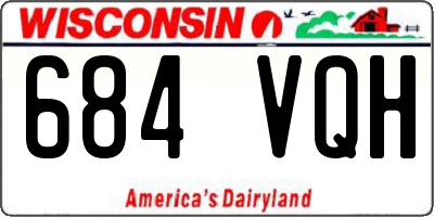 WI license plate 684VQH