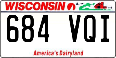 WI license plate 684VQI