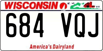 WI license plate 684VQJ
