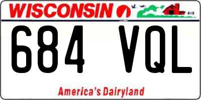 WI license plate 684VQL