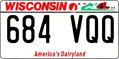 WI license plate 684VQQ