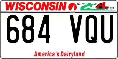 WI license plate 684VQU