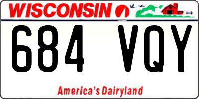 WI license plate 684VQY