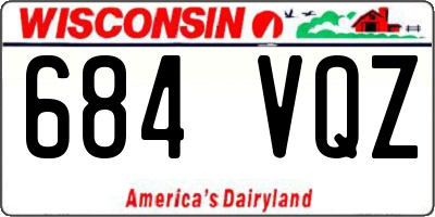 WI license plate 684VQZ