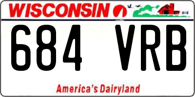 WI license plate 684VRB
