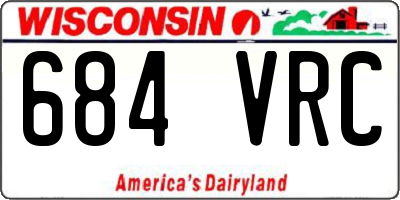 WI license plate 684VRC