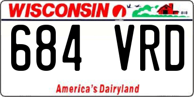 WI license plate 684VRD