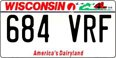 WI license plate 684VRF