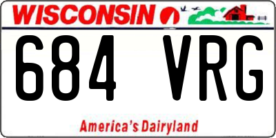 WI license plate 684VRG