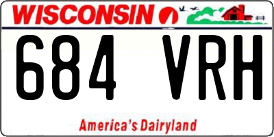 WI license plate 684VRH