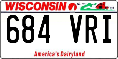 WI license plate 684VRI