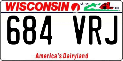 WI license plate 684VRJ