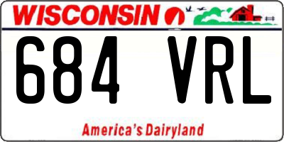 WI license plate 684VRL