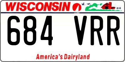 WI license plate 684VRR