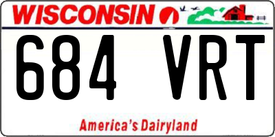 WI license plate 684VRT