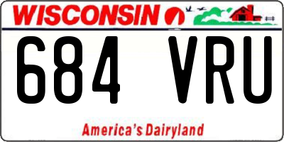 WI license plate 684VRU