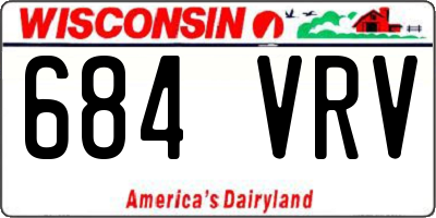 WI license plate 684VRV