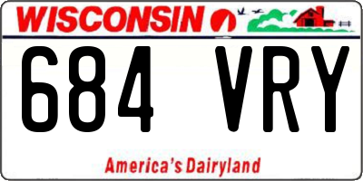 WI license plate 684VRY