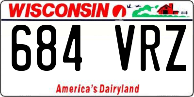 WI license plate 684VRZ