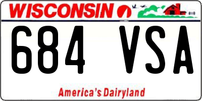 WI license plate 684VSA