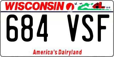 WI license plate 684VSF