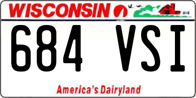 WI license plate 684VSI