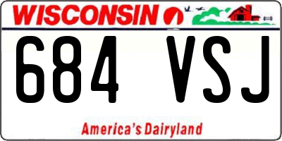 WI license plate 684VSJ