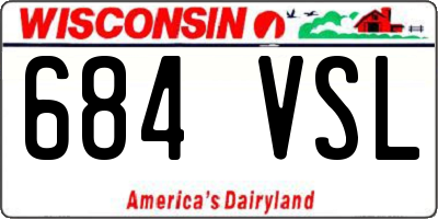 WI license plate 684VSL