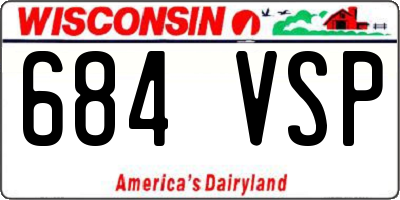 WI license plate 684VSP