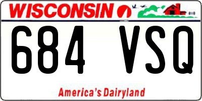 WI license plate 684VSQ