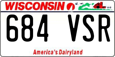 WI license plate 684VSR